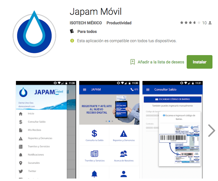 Presenta JAPAM aplicación móvil para usuarios 1
