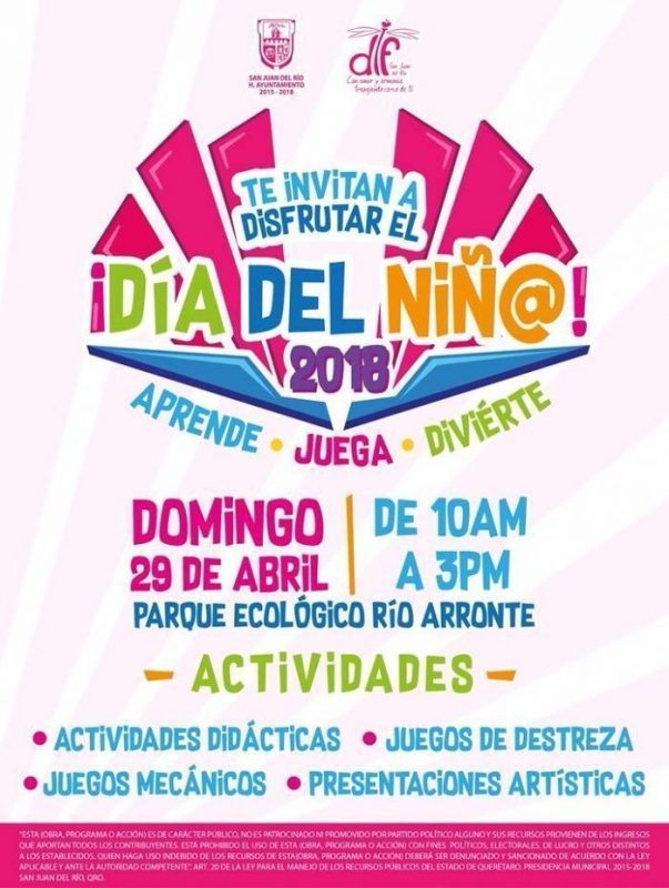 Municipio y DIF SJR invitan al Festival del Día del Niño 1 Municipio y DIF SJR invitan al Festival del Día del Niño 1