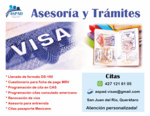 Requisitos para que adultos sanjuanenses se reúnan con sus hijos en EU 3 ASESORÍA Y TRÁMITES VISA AMERICANA SAN JUAN DEL RIO