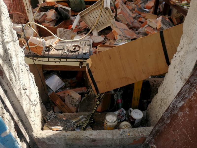 Explosión de gas derrumba vivienda de adulto mayor en SJR Querétaro Explosión de gas derrumba vivienda de adulto mayor en SJR Querétaro
