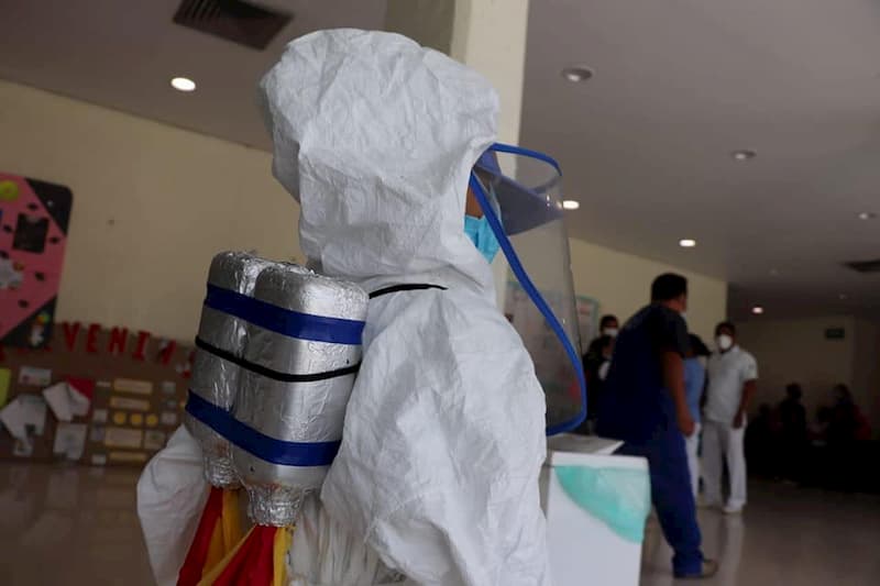 Niño Astronauta, protección anticovid-19 en el IMSS de Oaxaca 1 Niño Astronauta, protección anticovid-19 en el IMSS de Oaxaca