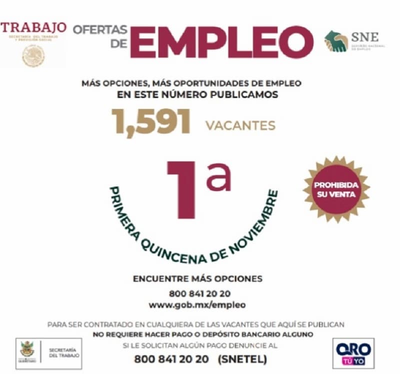 Buscas chamba? Hay 1591 plazas en Querétaro, desde saber leer hasta licenciaturas 1 Buscas chamba? Hay 1591 plazas en Querétaro, desde saber leer hasta licenciaturas 1