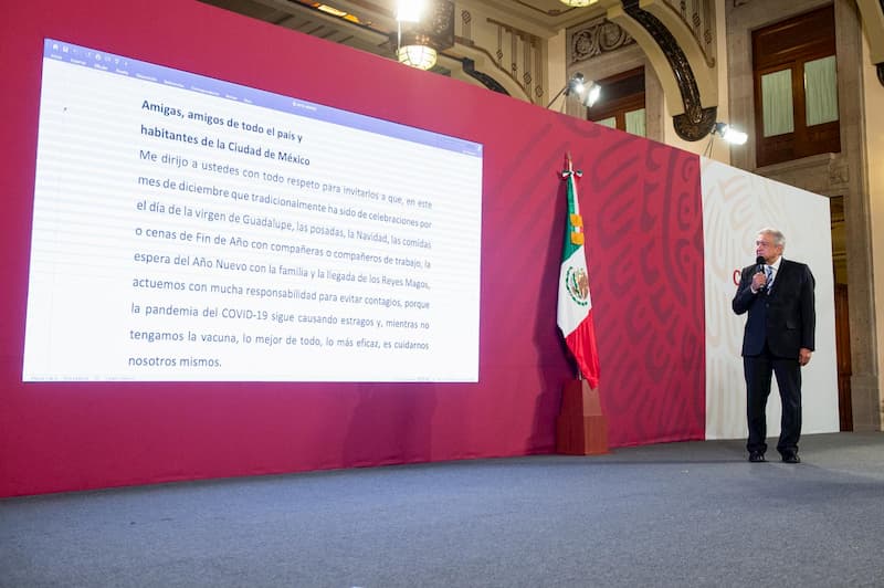 AMLO pide evitar reuniones en diciembre para prevenir contagios de COVID-19 1 AMLO pide evitar reuniones en diciembre para prevenir contagios de COVID-19