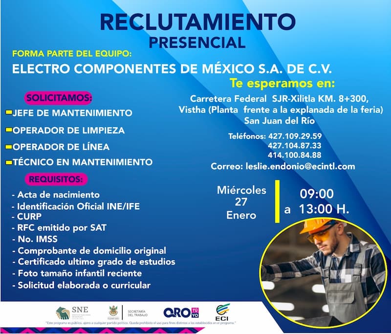Eventos para encontrar empleos en Querétaro con 1,064 plazas formales