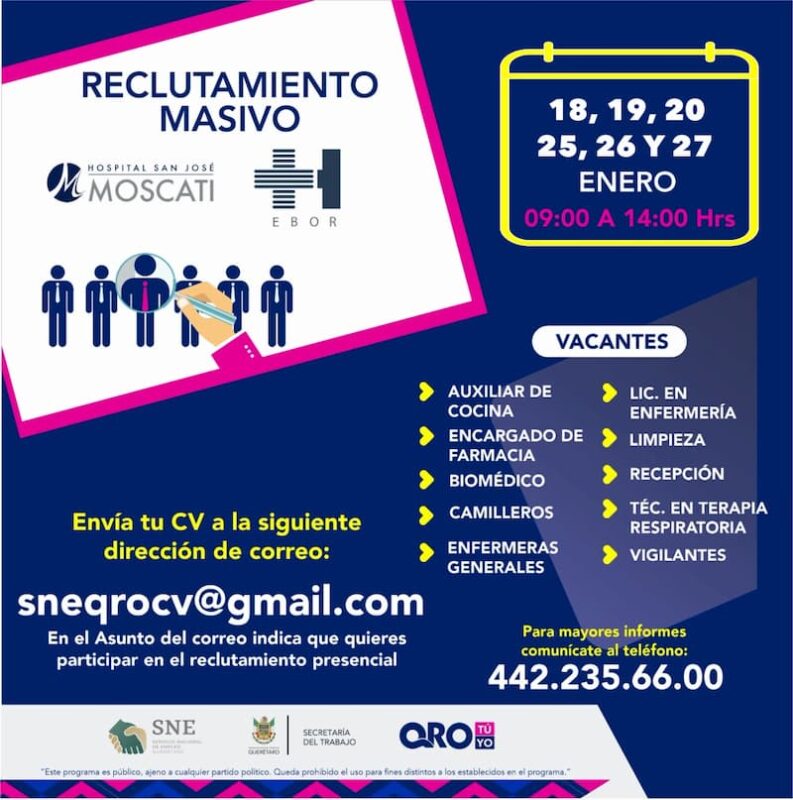 Eventos para encontrar empleos en Querétaro con 1,064 plazas formales