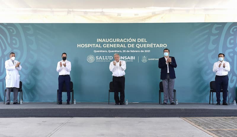 AMLO y Francisco Domínguez inauguran instalaciones del nuevo Hospital General de QRO