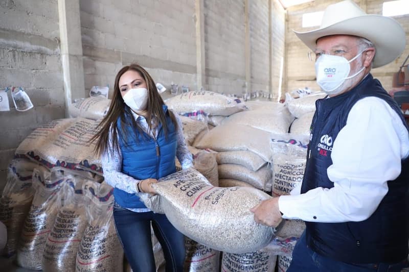 Entregan apoyos en Cadereyta de Montes a productores agrícolas