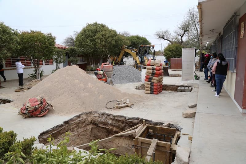 Inician obra de arco techo en preescolar de La Purísima, Ezequiel Montes