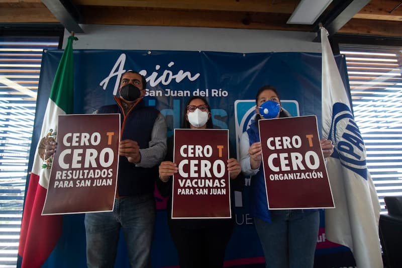 En San Juan del Río se cuenta con cero vacunas y cero apoyos gracias al gobierno de MORENA