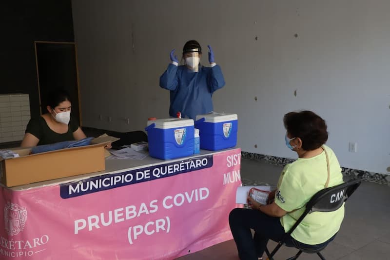 Módulos con pruebas COVID-19 para detectar casos asintomáticos en Municipio de Querétaro