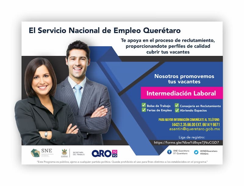 Realizarán eventos de empleo del 8 al 10 de junio en Querétaro
