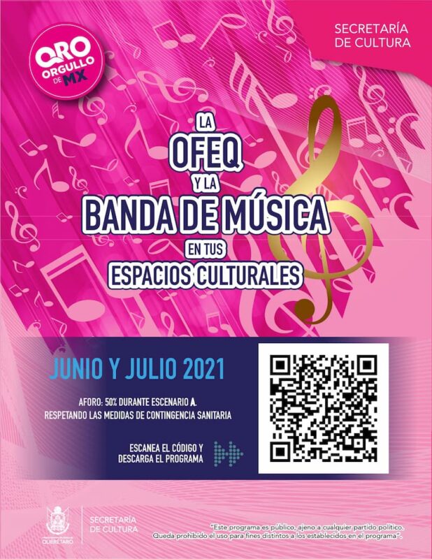 SECULT invita a disfrutar conciertos de “La OFEQ y la BME en tus espacios culturales”