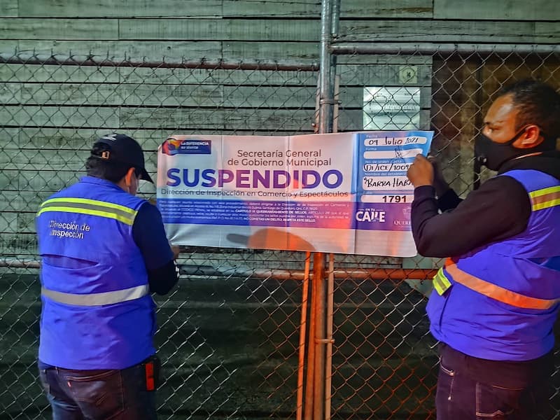 Fueron clausurados 4 centros nocturnos en municipio de QRO