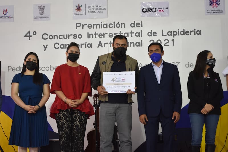Ganadores del concurso de Lapidaria y Cantería Artesanal 2021 en Pedro Escobedo