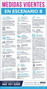 Regulación de actividades en Estado de Querétaro ante Escenario B 2