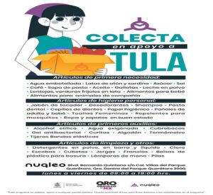 Instalaciones Nuqleo será centro de acopio para apoyar a familias damnificadas de Hidalgo