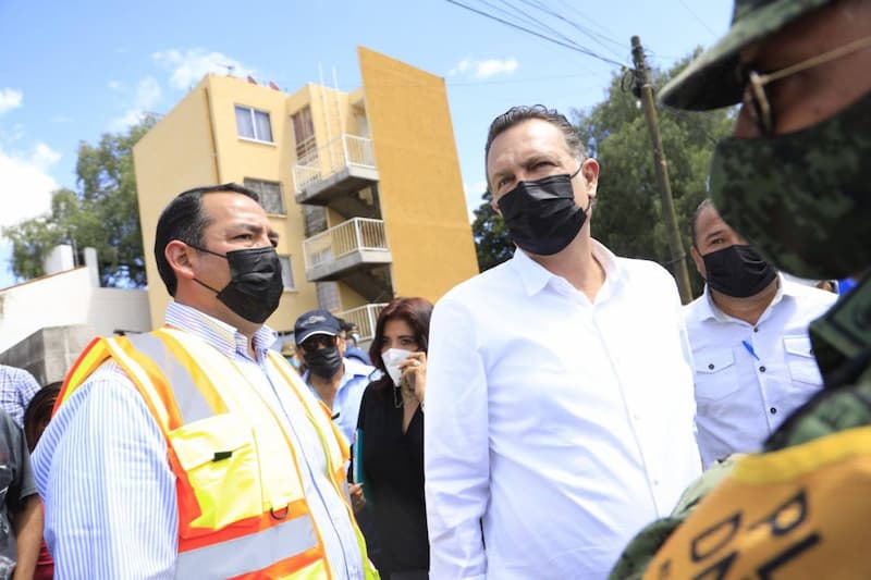 Mauricio Kuri realizó recorrido en zonas afectadas por inundaciones en San Juan del Río