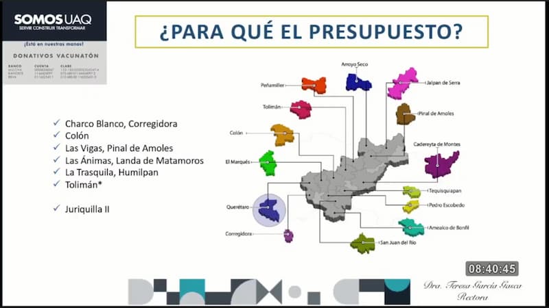 Con presupuesto, UAQ podrá generar propuestas para el bienestar social Teresa García Gasca