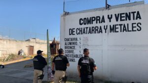 Policía Queretana asegura 43 rollos de cable de cobre en 4 cateos