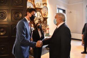 Presidente AMLO y Justin Trudeau reafirman lazos de cooperación