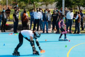 Luis Nava y Mauricio Kuri entregaron rehabilitación del Parque La Lagartija en Querétaro