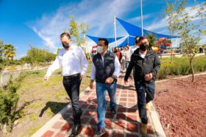 Luis Nava y Mauricio Kuri entregaron rehabilitación del Parque La Lagartija en Querétaro