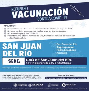 Continúa registro para refuerzo de vacunación del sector educativo en Querétaro