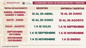 Publican calendario para registro de pensiones de personas adultas mayores y con discapacidad