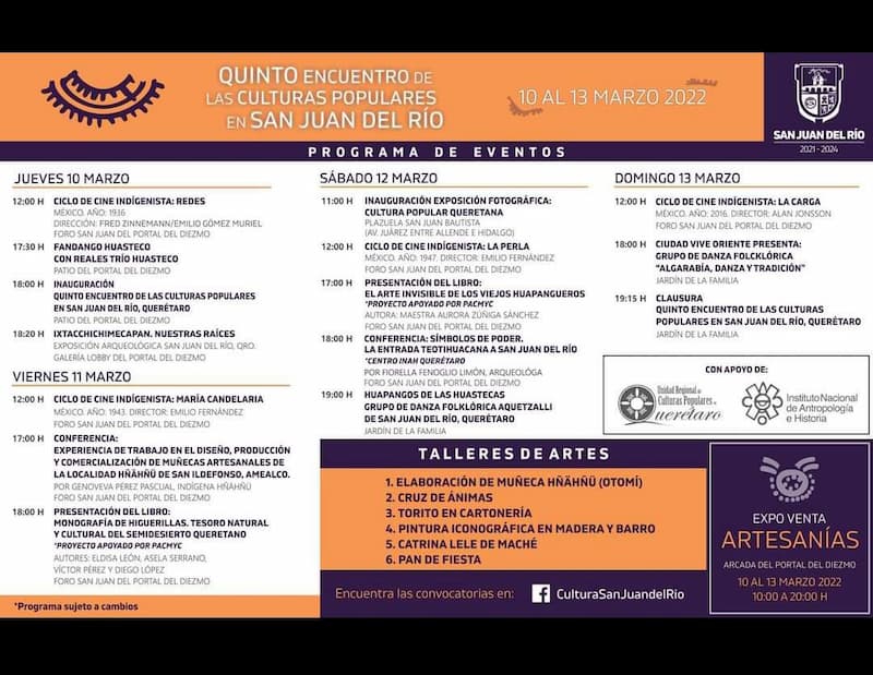 Inauguran 5º Encuentro de Culturas Populares en San Juan del Río