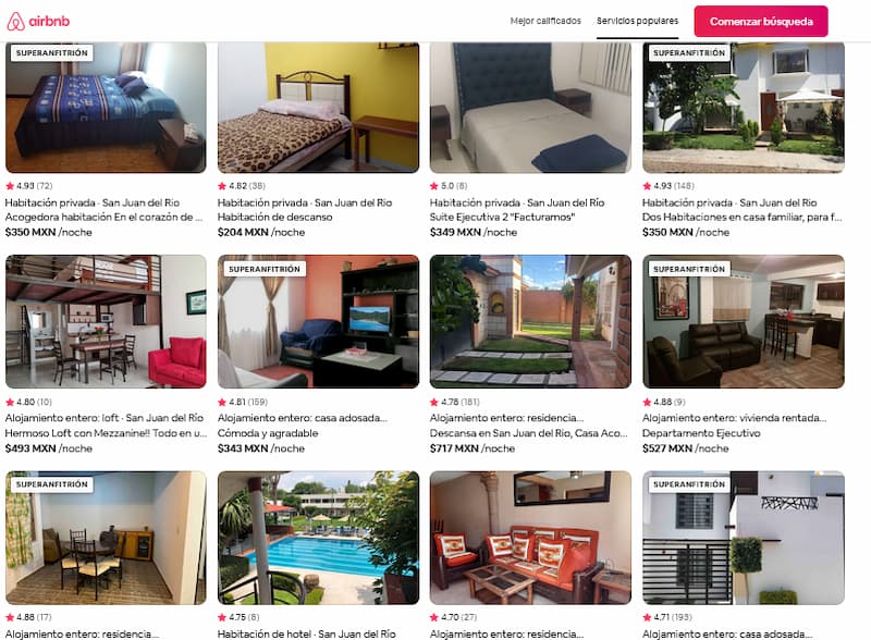 Airbnb oferta más de 70 propiedades en San Juan del Río