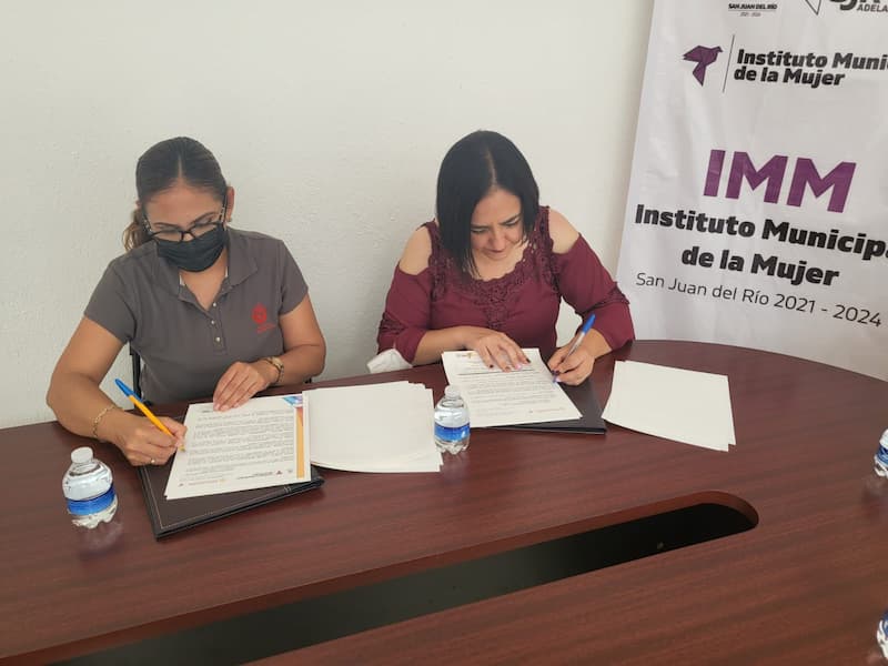 Instituto Municipal de la Mujer de SJR firma convenio con CECATI 22