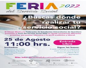 Más de 2 mil 500 jóvenes participarán en primer Feria de Servicio Social