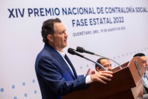 Mauricio Kuri asiste a la 14 edición del Premio Nacional de Contraloría Social 2022, Fase Estatal