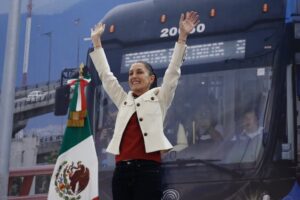 El trolebús elevado de la ciudad de México, una obra de electromovilidad y justicia social única en el mundo Claudia Sheinbaum