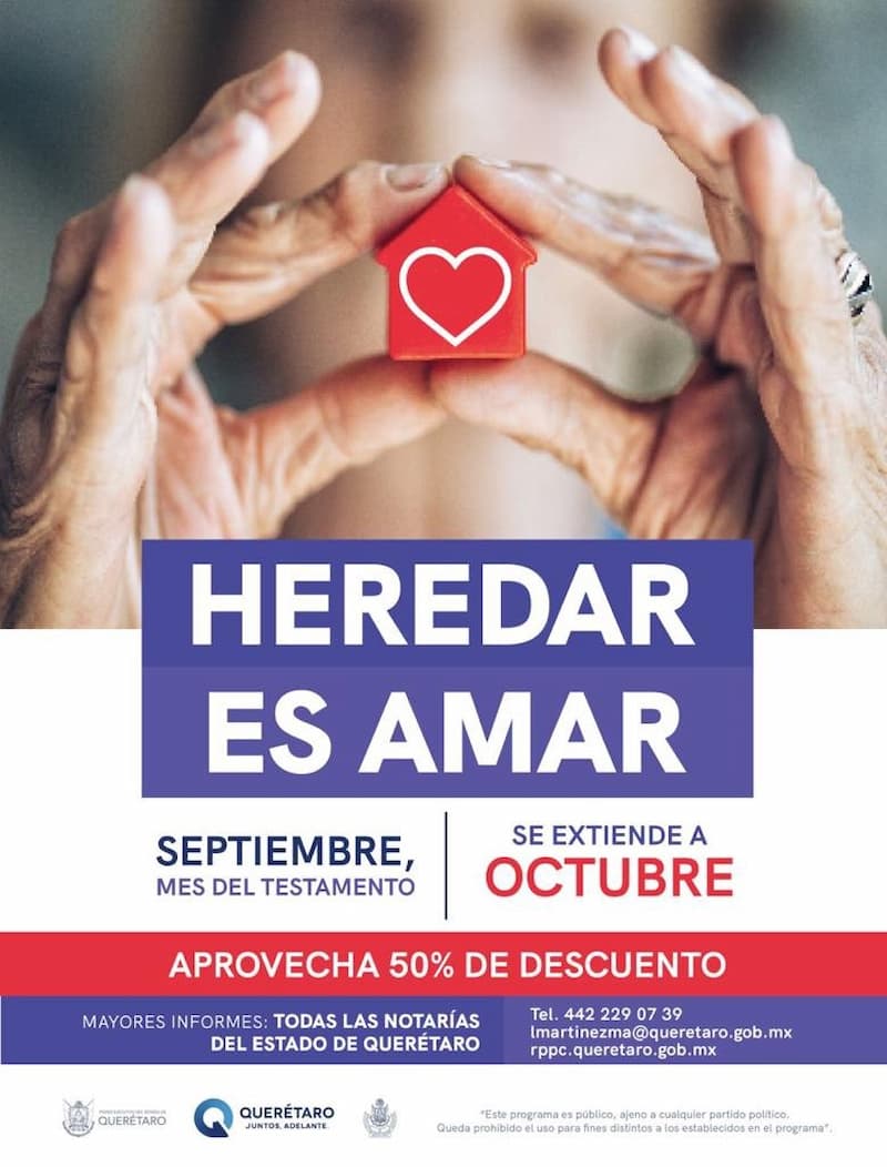 Extienden campaña del mes del testamento en el estado de Querétaro