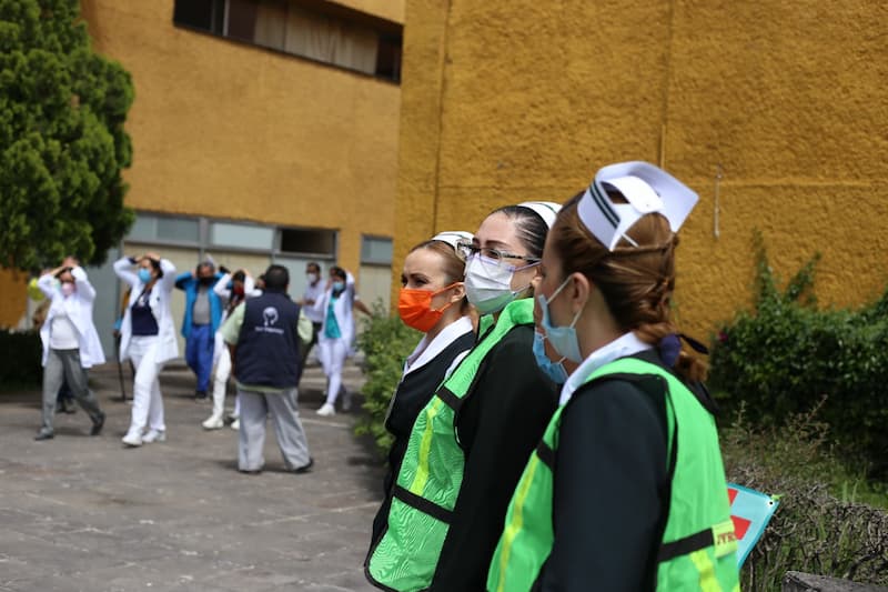 Realizaron simulacro de sismo para conmemorar terremotos del 19 de septiembre, en SJR