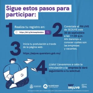 SEJUVE invita a participar a la próxima Feria de Empleo Virtual