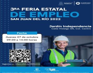 Secretaría del Trabajo organizará feria de empleo para San Juan del Río