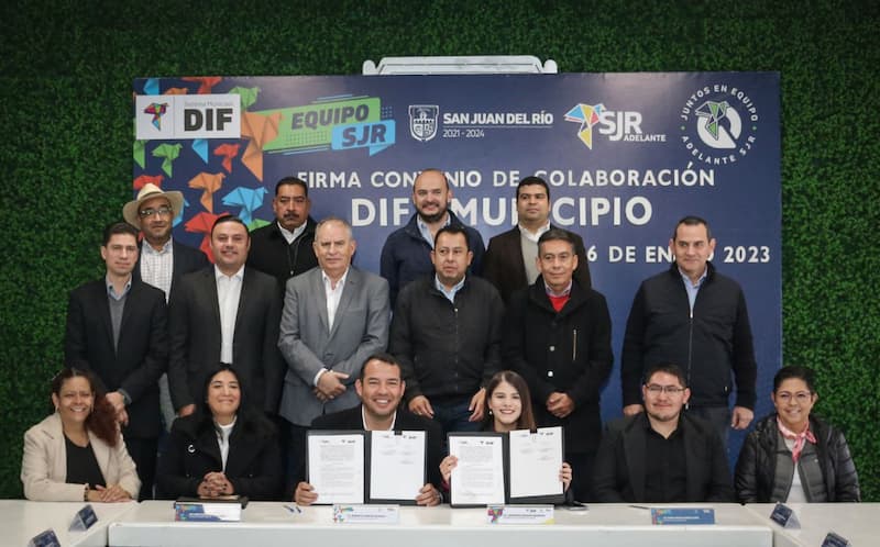 San Juan del Río y DIF municipal firman convenio en beneficio de la ciudadanía