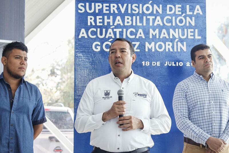 Alcalde Roberto Cabrera supervisa rehabilitación de la Acuática Gómez Morín 1 Alcalde Roberto Cabrera supervisa rehabilitación de la Acuática Gómez Morín