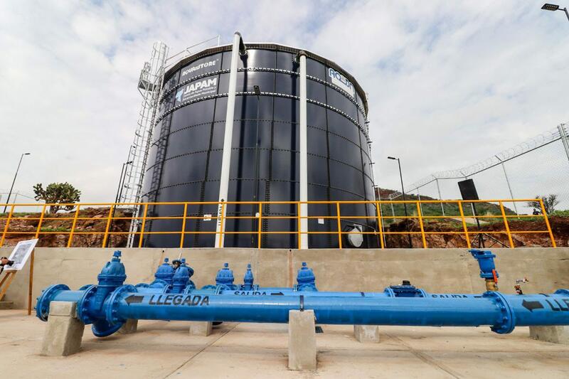 Inauguración del Tanque de Agua La Venta por Roberto Cabrera y JAPAM