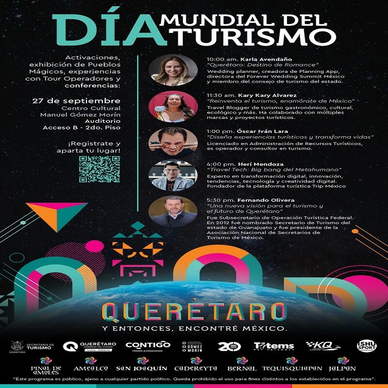 Querétaro conmemora Día Mundial del Turismo con actividades en el Centro Cultural Manuel Gómez Morín