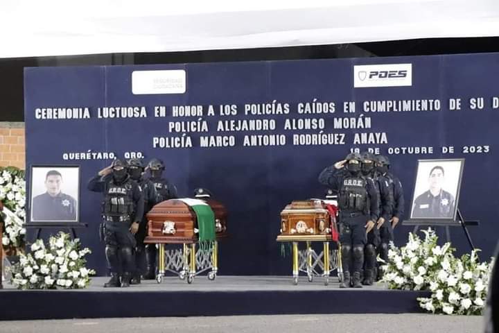 Homenaje a policías estatales fallecidos en San Juan del Río