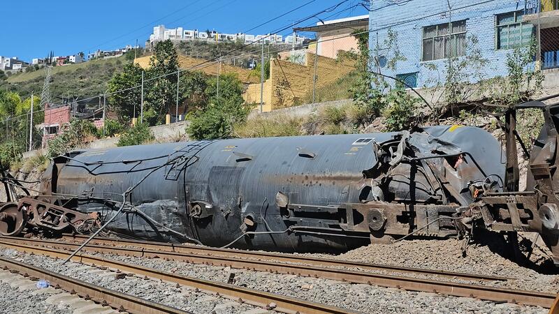 Descarrila tren en Hércules, Querétaro; sin lesionados