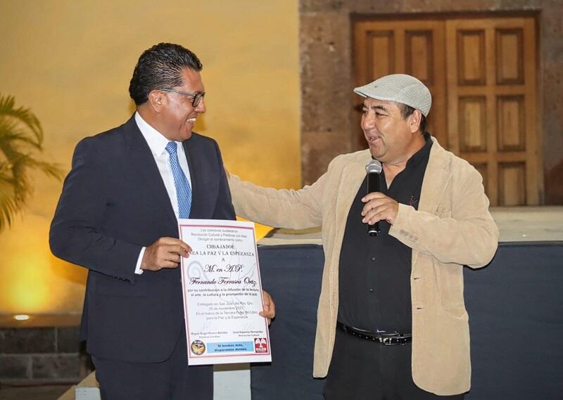 Fernando Ferrusca Ortiz, nombrado embajador para la paz y la esperanza