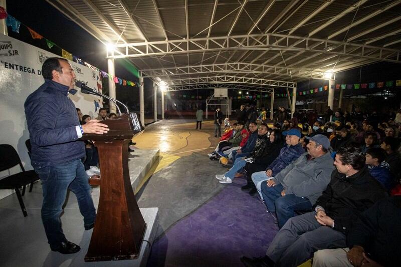 Inauguración del Mural Cultural en la Cancha 15 de Mayo por Roberto Cabrera en San Juan del Río