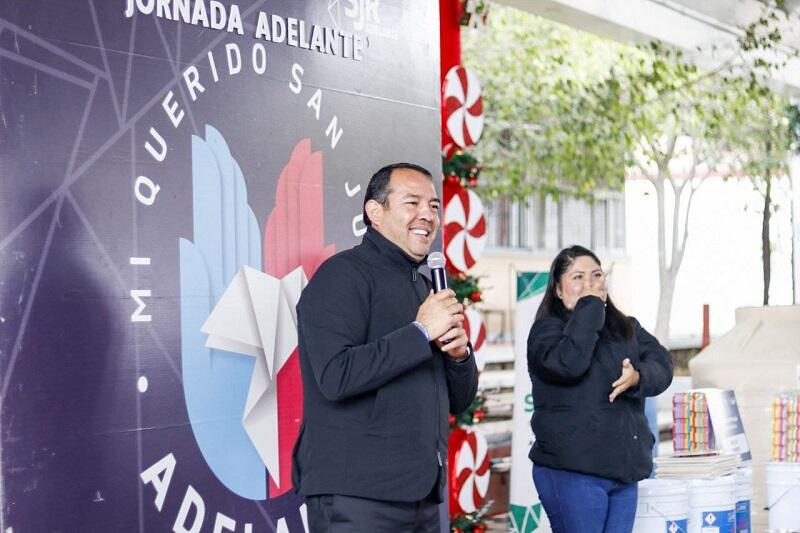 Roberto Cabrera llevó jornada Adelante Mi Querido San Juan a Cerro Gordo