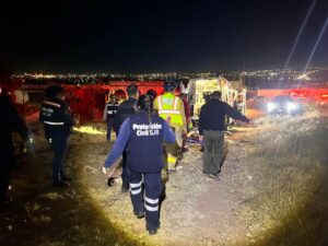 Operativo de rescate a ciclista accidentado en Cerro de La Venta, San Juan del Río