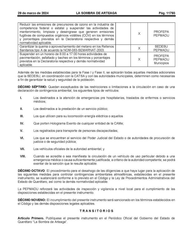 Aprobados lineamientos que activarían "Hoy No Circula" en San Juan del Río en caso de contingencia ambiental