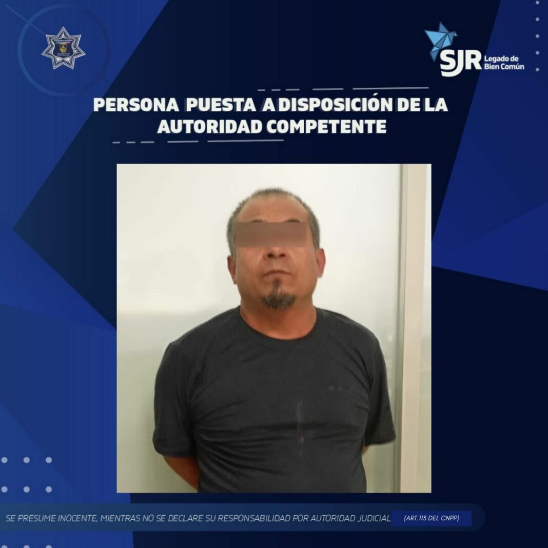 Detienen en San Juan del Río a sujeto por agredir a su pareja e hijos